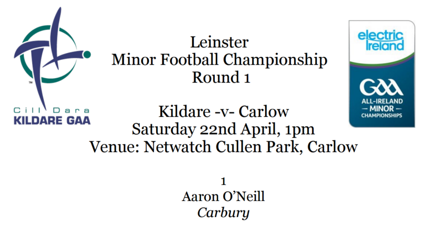 Electric Ireland Leinster MFC Team News – Kildare v Carlow