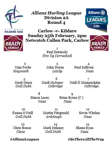 Kildare name team to face Carlow