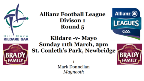 Team News: AFL Division 1 – Kildare v Mayo