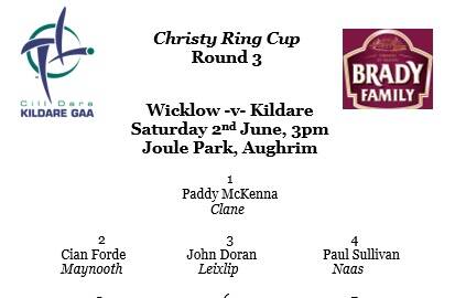 Christy Ring Cup – Team Named