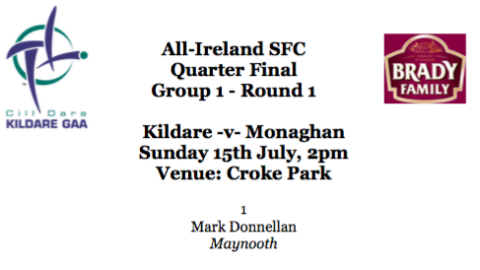 Team News: Kildare v Monaghan