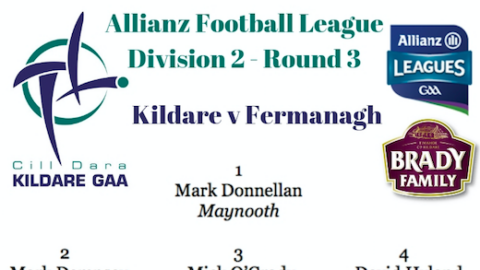 Team News: Kildare v Fermanagh – Allianz Football League