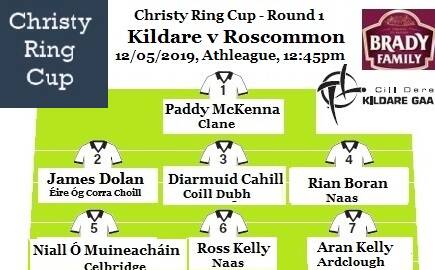 Christy Ring Cup -Team News Kildare v Roscommon
