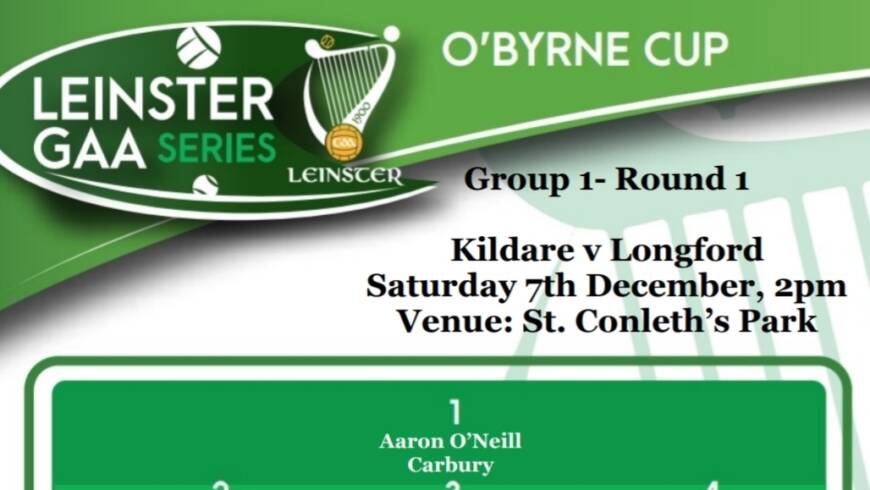 Team News: O’Byrne Cup – Kildare v Longford