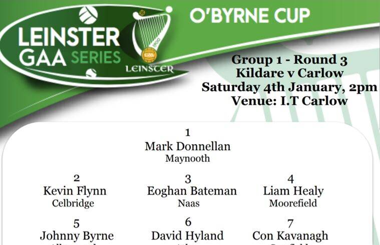 Team News: O’Byrne Cup – Kildare v Carlow