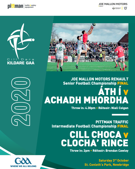 County Final Programme – Saturday 3rd October