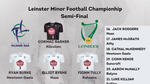 Team Announcement – Leinster MFC Semi-Final – Kildare Minor Football Team v Offaly