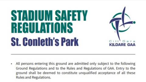 Stadium Safety Regulations for St. Conleth’s Park.